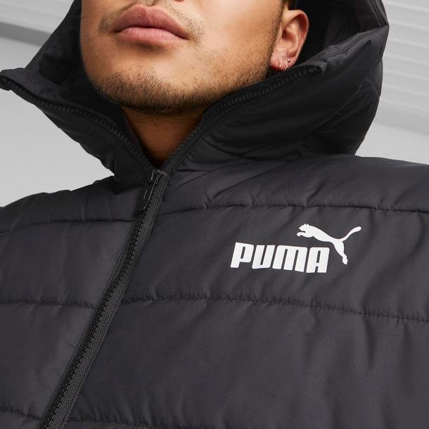 Puma Sportswear Essentials Full-Zip Hoodie Erkek Siyah Günlük Mont