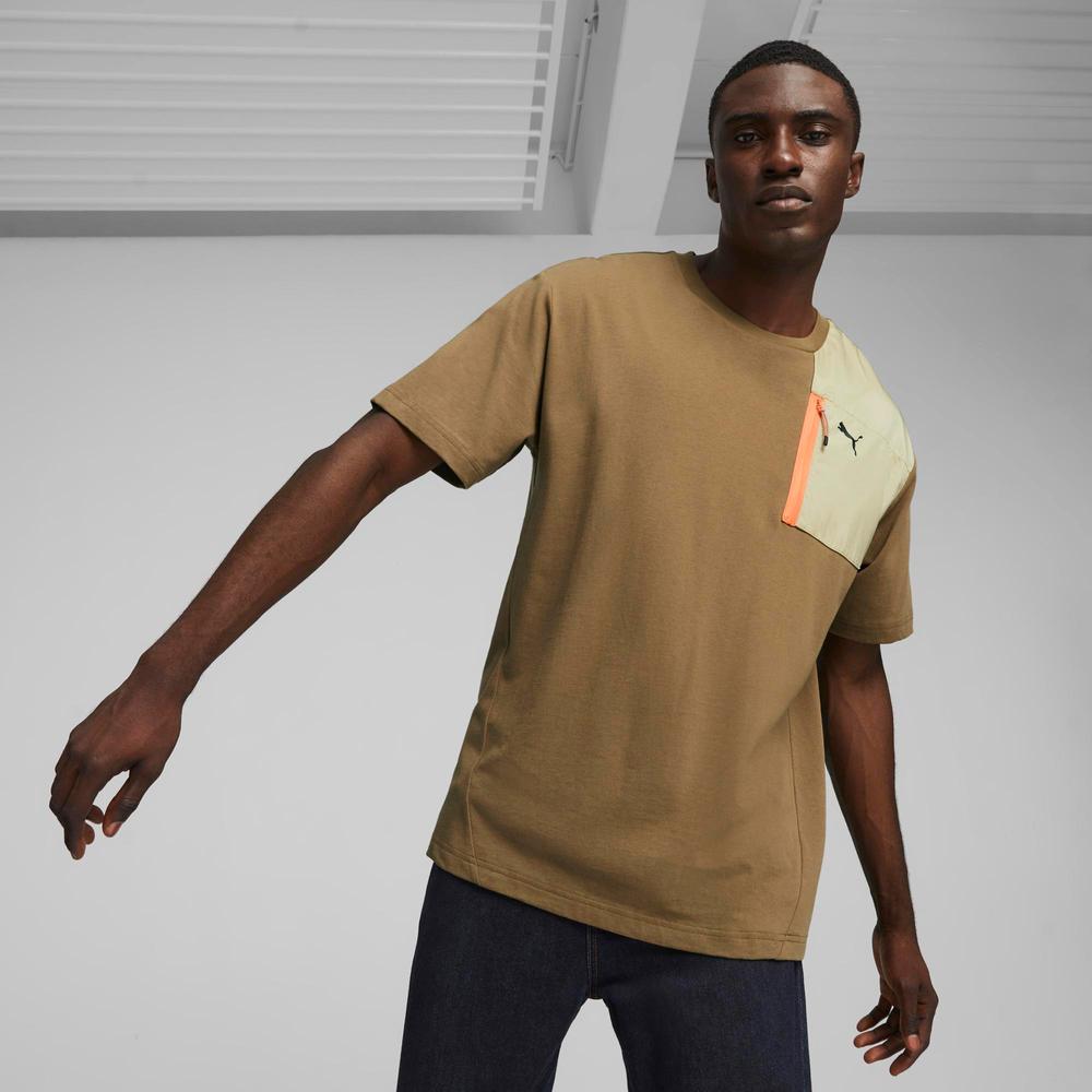 Puma Open Road Erkek Kahverengi Günlük T-Shirt
