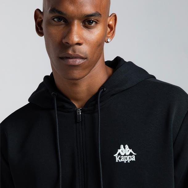 Kappa Authentic Cossar Erkek Siyah Fermuarlı Sweatshirt