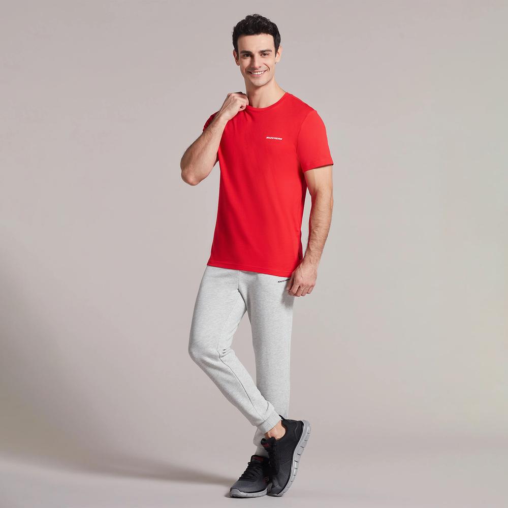Skechers New Basics Crew Neck Erkek Kırmızı Günlük T-Shirt