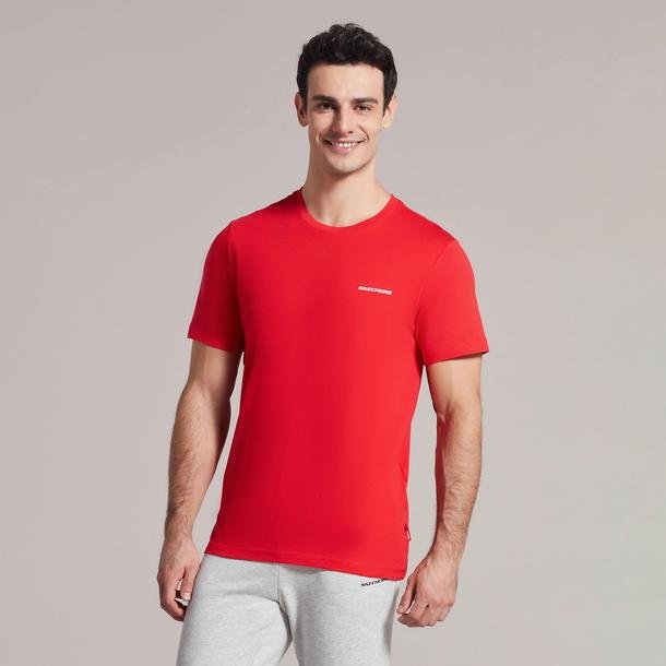 Skechers New Basics Crew Neck Erkek Kırmızı Günlük T-Shirt