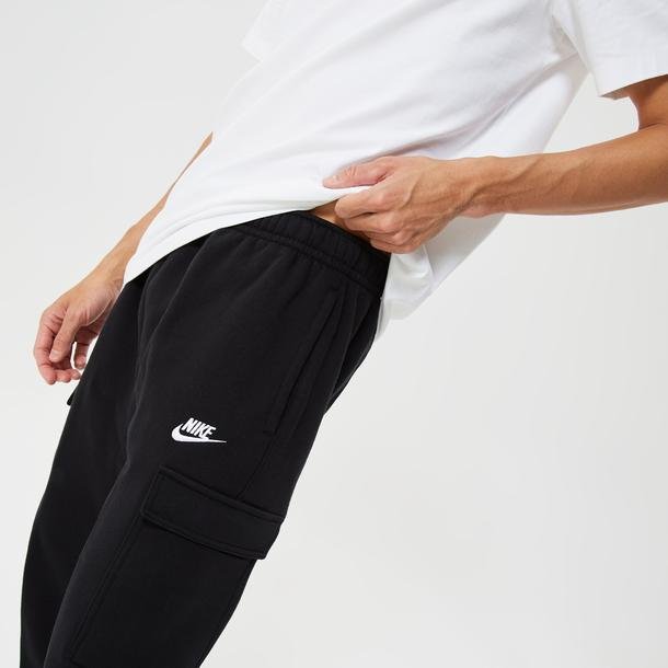 Nike Club Fleece Cargo Trousers Erkek Siyah Günlük Eşofman Altı