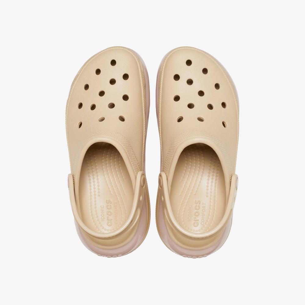 Crocs Classic Mega Crush  Kadın Bej Terlik