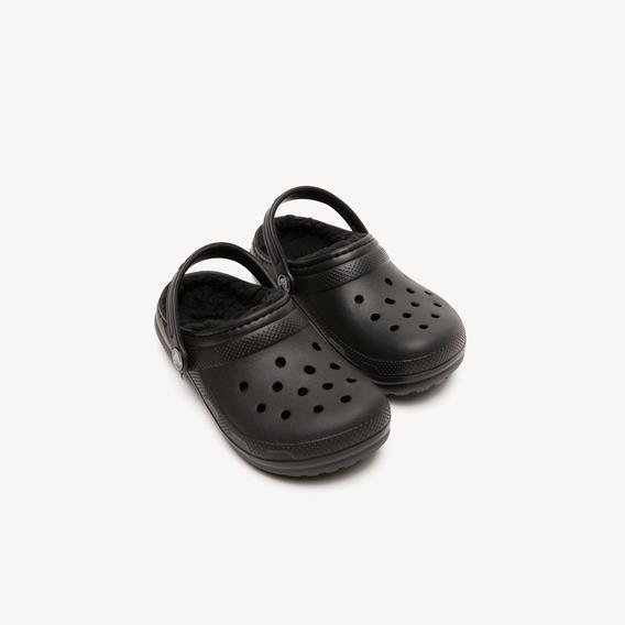 Crocs Classic Lined Clog Çocuk Siyah Terlik