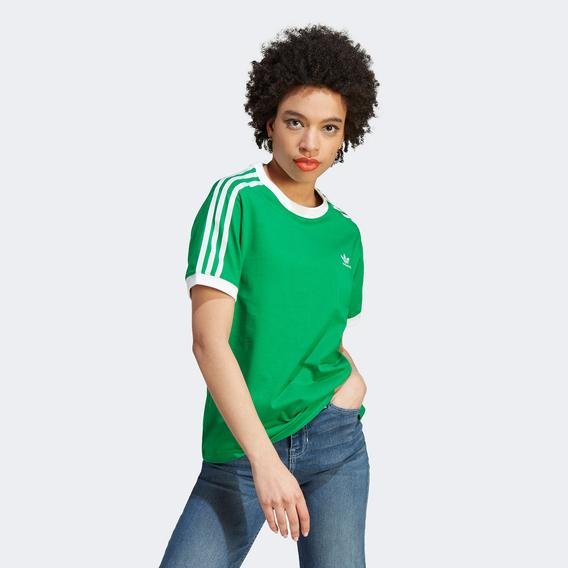 adidas 3 Stripes Kadın Yeşil T-Shirt