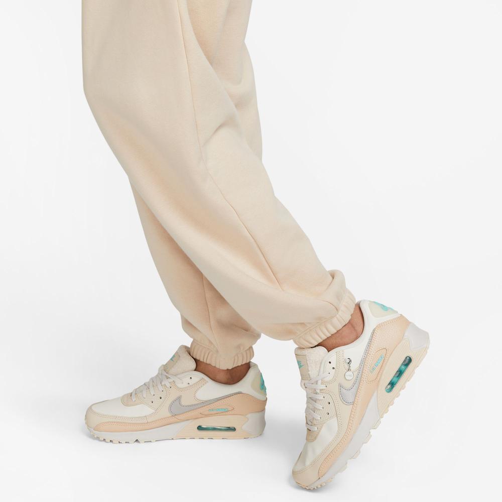 Nike Sportswear Club Fleece Mid Rise Oversize Kadın Bej Eşofman Altı