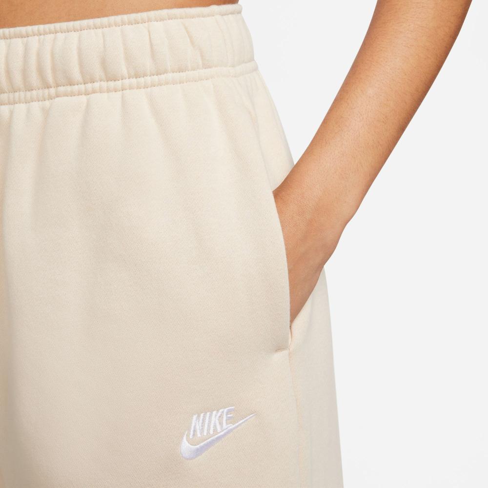 Nike Sportswear Club Fleece Mid Rise Oversize Kadın Bej Eşofman Altı