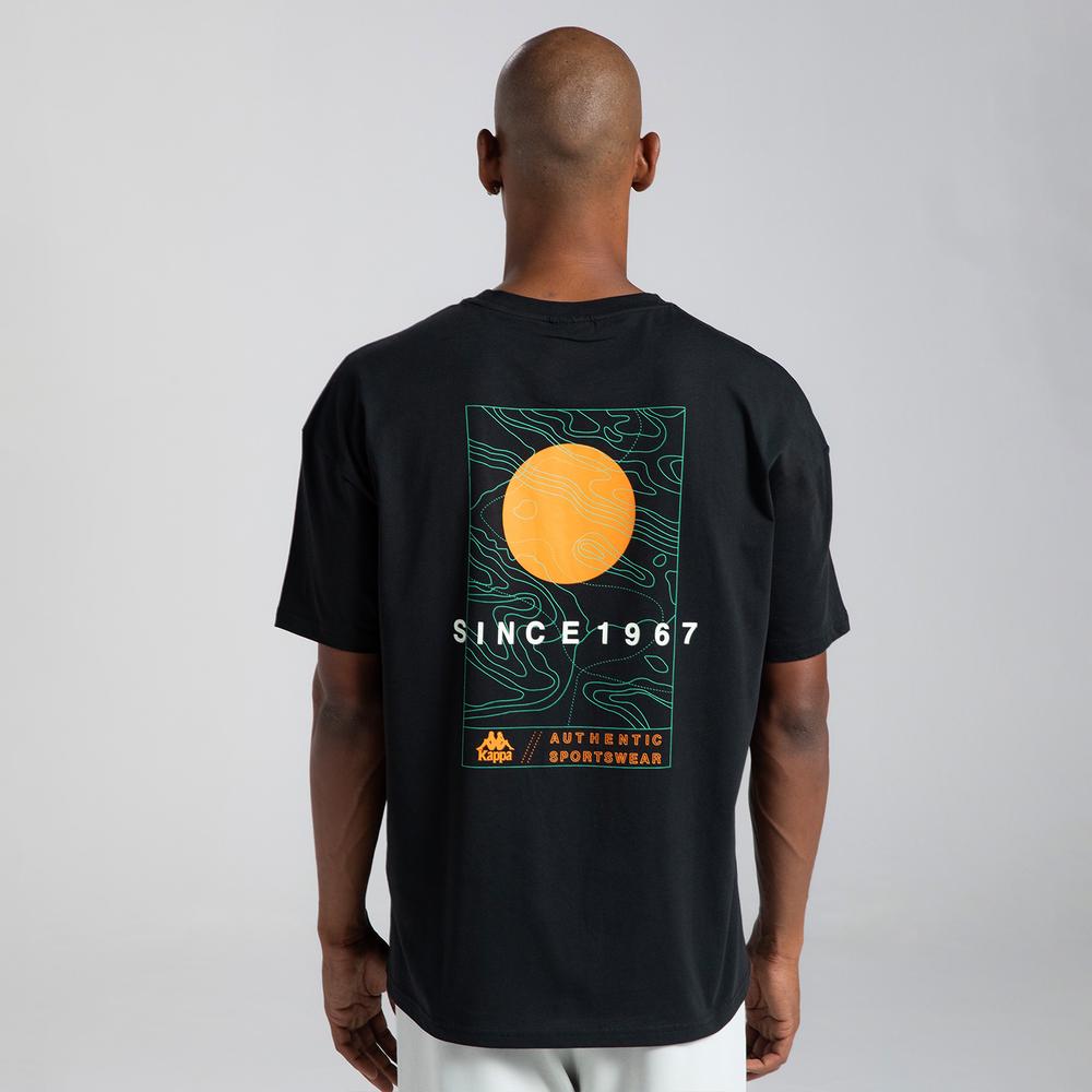 Kappa Authentic Chiba Erkek Siyah Günlük T-Shirt