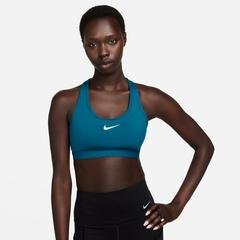 Nike Swoosh Medium Support Kadın Mor Antrenman Bra