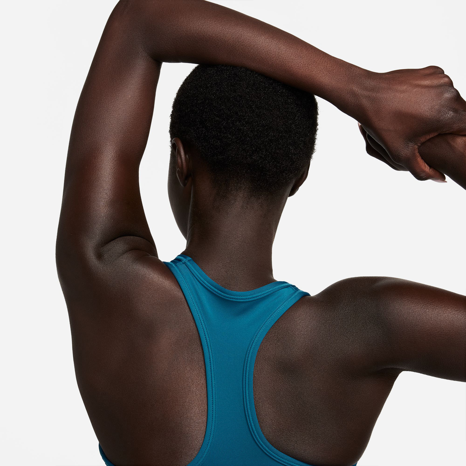 Nike Swoosh Medium Support Padded Kadın Mavi Antrenman Bra