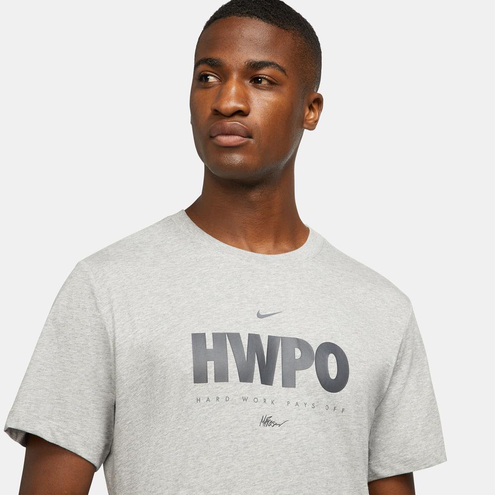 Nike Dri-FIT "HWPO" Erkek Gri T-shirt