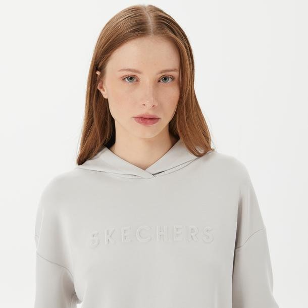 Skechers Soft Touch Kadın Gri Günlük Sweatshirt