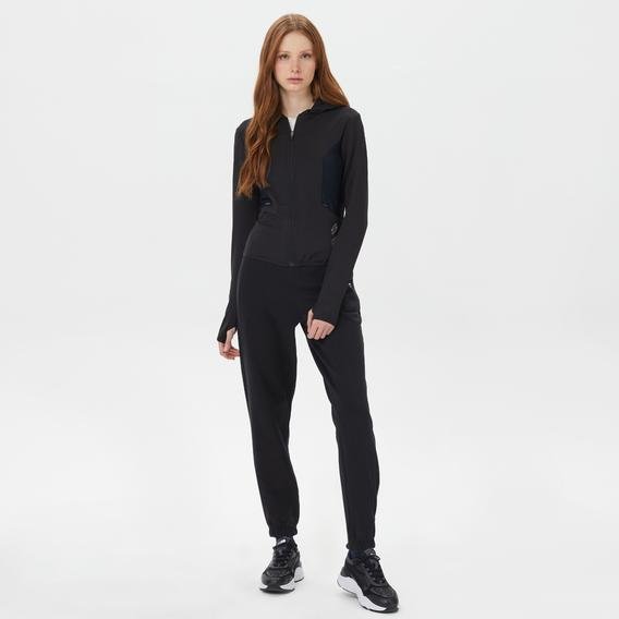 Skechers Performance Coll Full Zip Kadın Siyah Günlük Sweatshirt