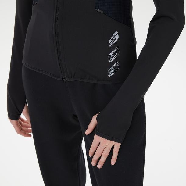 Skechers Performance Coll Full Zip Kadın Siyah Günlük Sweatshirt