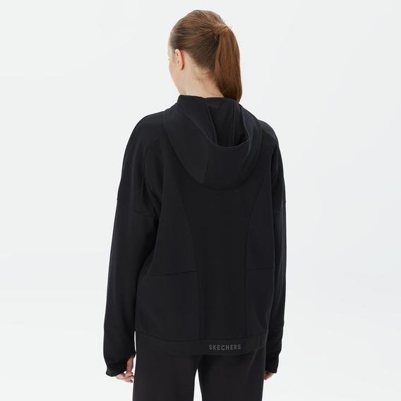 Skechers 2Xi-Lock Full Zip Kadın Siyah Günlük Sweatshirt