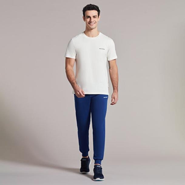 Skechers New Basics M Crew Neck Erkek Beyaz Günlük T-shirt