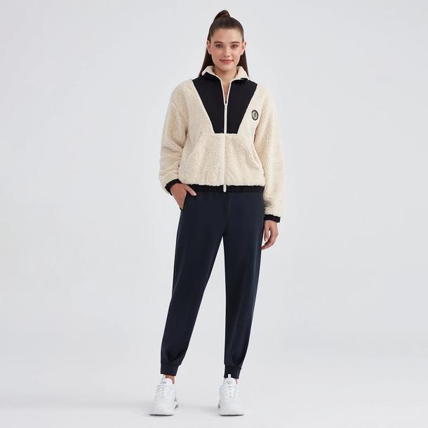 Skechers Fleece Full Zip Kadın Krem Ceket