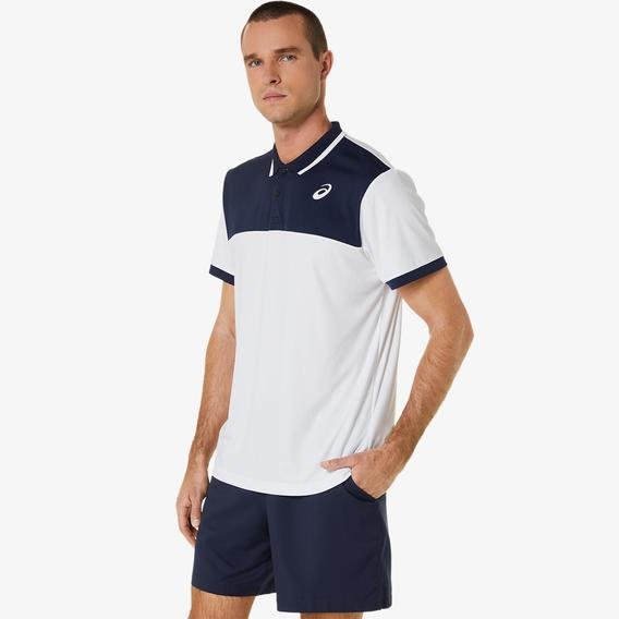 Asics Court Erkek Beyaz Tenis Polo T-Shirt