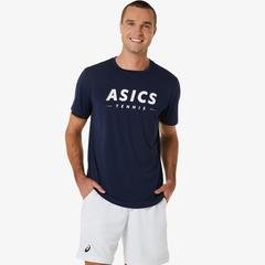 Asics Court Grapic Erkek beyaz Tenis T-Shirt