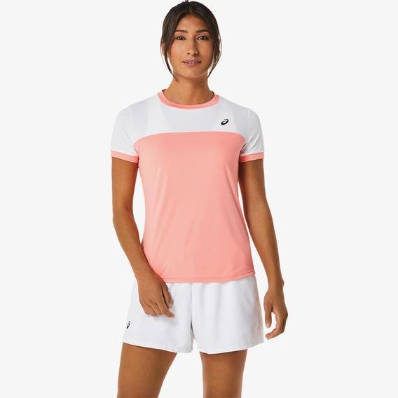 Asics Court Ss Top Kadın Pembe Tenis T-Shirt