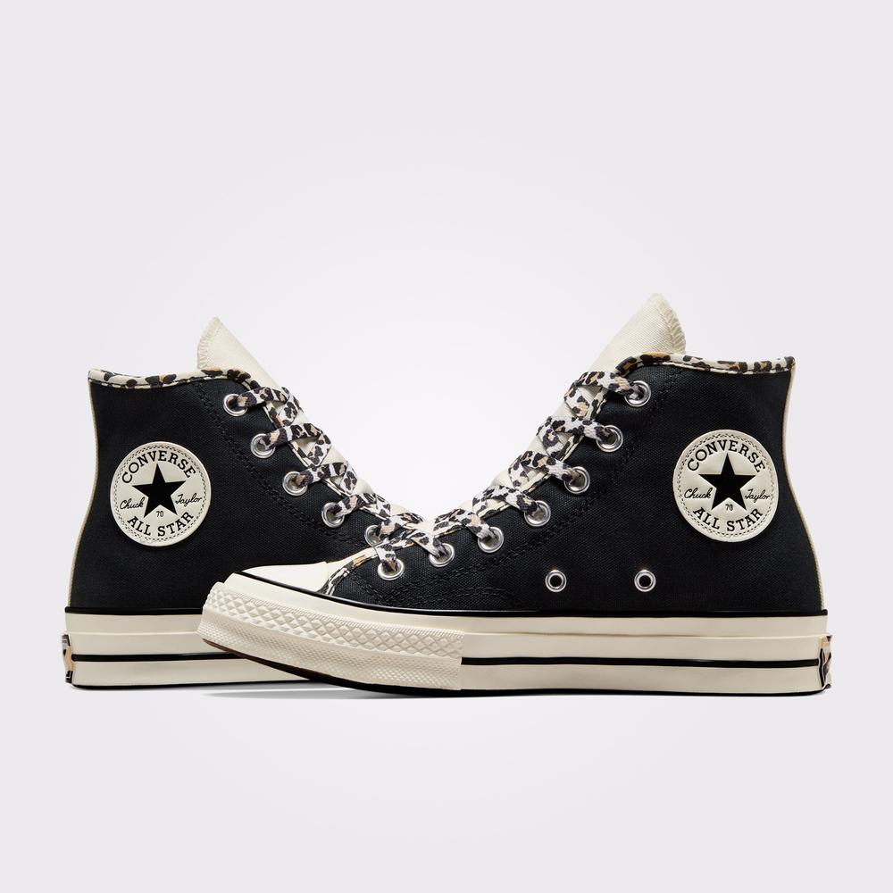 Converse Chuck 70 Leopard Love Kadın Siyah Sneaker