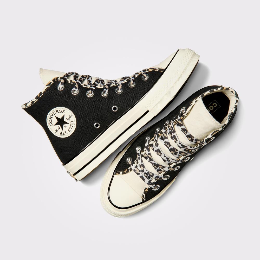 Converse Chuck 70 Leopard Love Kadın Siyah Sneaker
