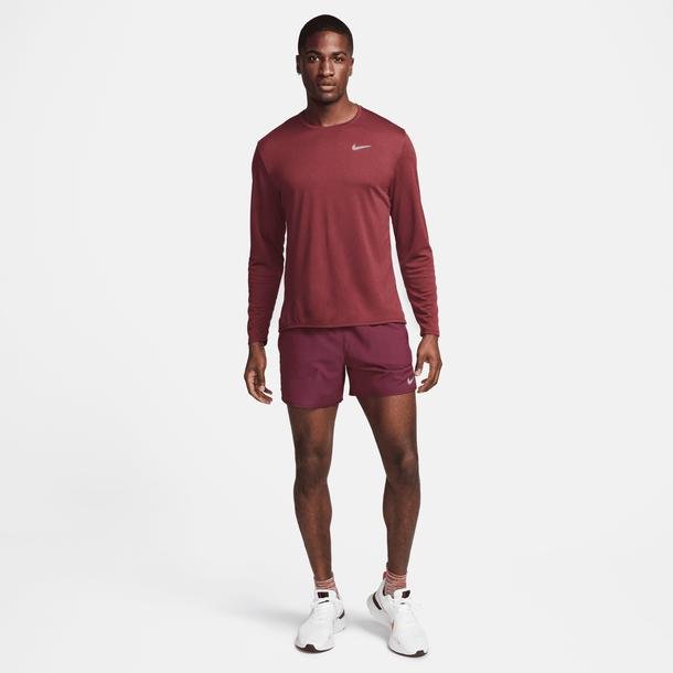 Nike Dri-Fit Miler Erkek Kırmızı  Koşu T-Shirt