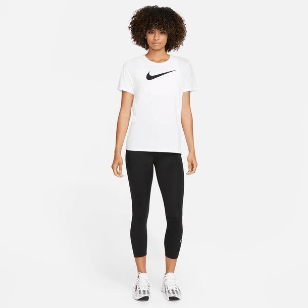 Nike Dri-Fit Tee Swoosh Kadın Beyaz Antrenman T-Shirt