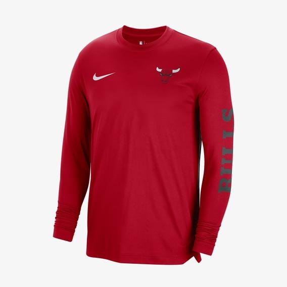 Nike Chicago Bulls Erkek Kırmızı Basketbol Sweatshirt
