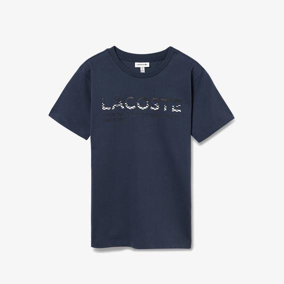 Lacoste Çocuk Baskılı Lacivert T-Shirt