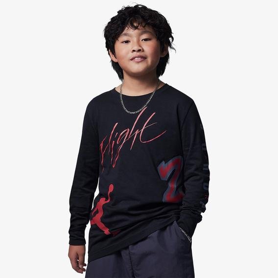 Jordan All Over Retro Çocuk Siyah Günlük Sweatshirt