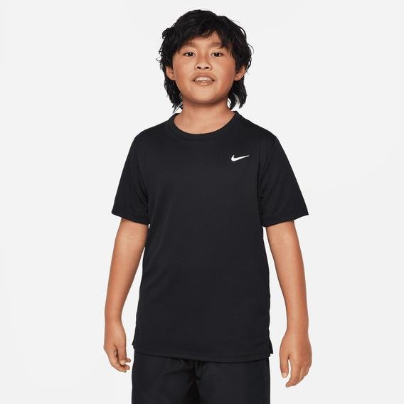 Nike Dri-Fit Miler Short Sleeve Çocuk Siyah Antrenman T-Shirt