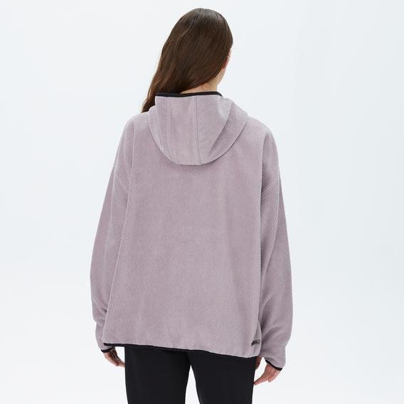 Skechers Fleece Full Zip Kadın Mor Günlük Sweatshirt