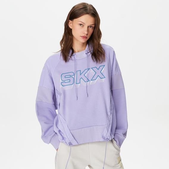 Skechers Lw Fleece Kadın Mor Günlük Sweatshirt
