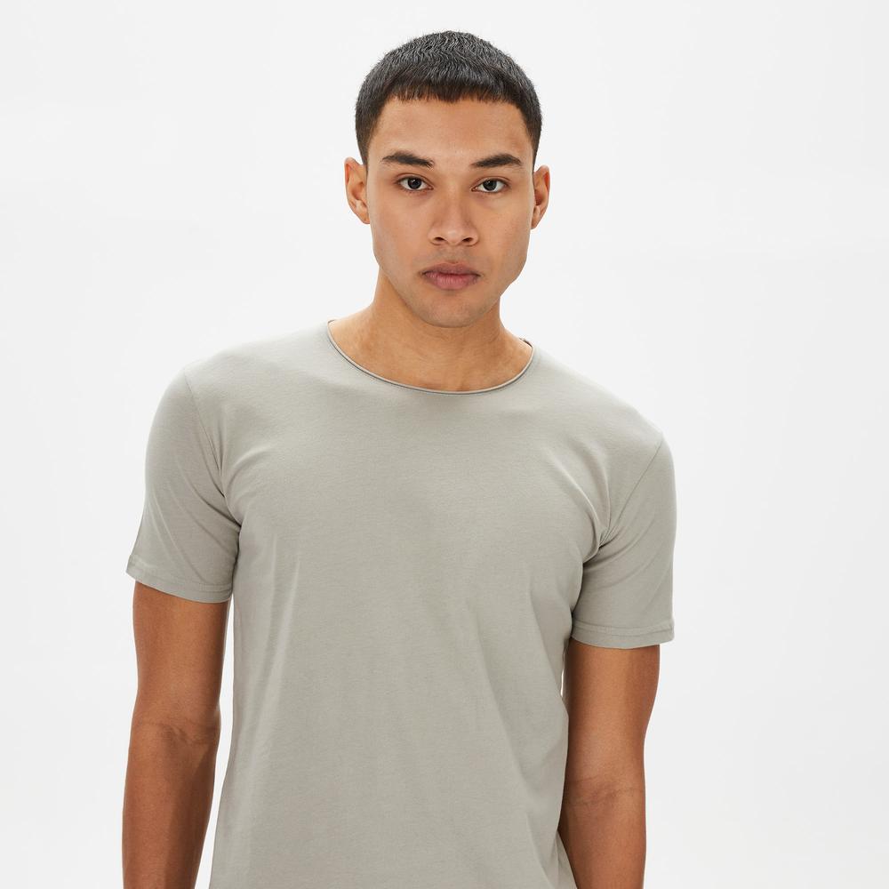 Nors Basic Loose Erkek Gri Tshirt