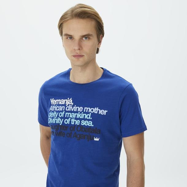 Superfly Erkek Mavi Günlük T-Shirt