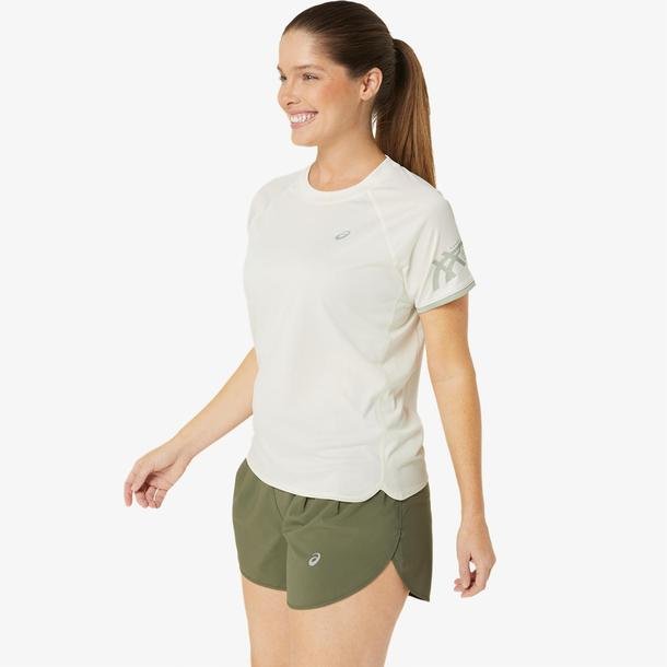 Asics Icon Ss Top Kadın Yeşil Koşu T-Shirt