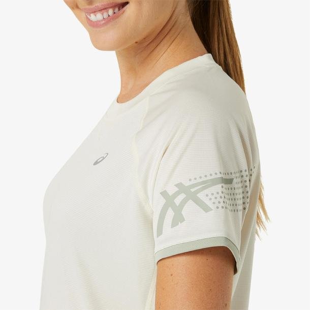 Asics Icon Ss Top Kadın Yeşil Koşu T-Shirt