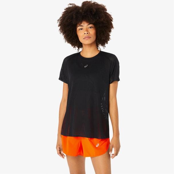 Asics Metarun Ss Top Kadın Siyah Koşu T-Shirt