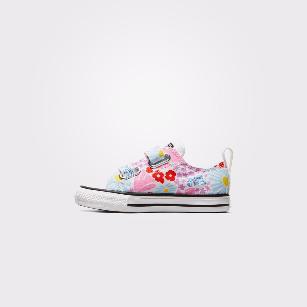 Converse Chuck Taylor All Star Easy On Floral Çocuk Beyaz Sneaker