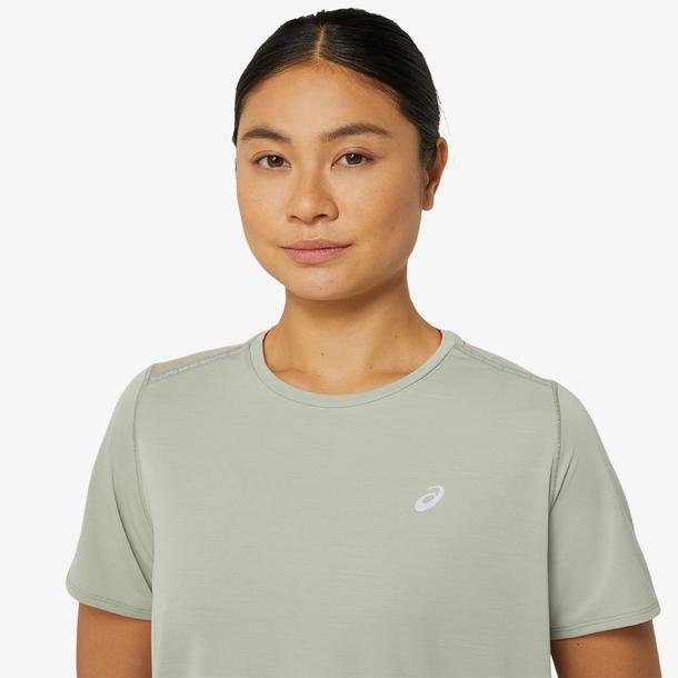 Asics Road Ss Top Kadın Yeşil Koşu T-Shirt