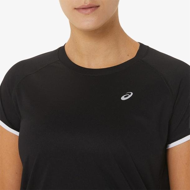 Asics Icon Ss Top Kadın Siyah Koşu T-Shirt