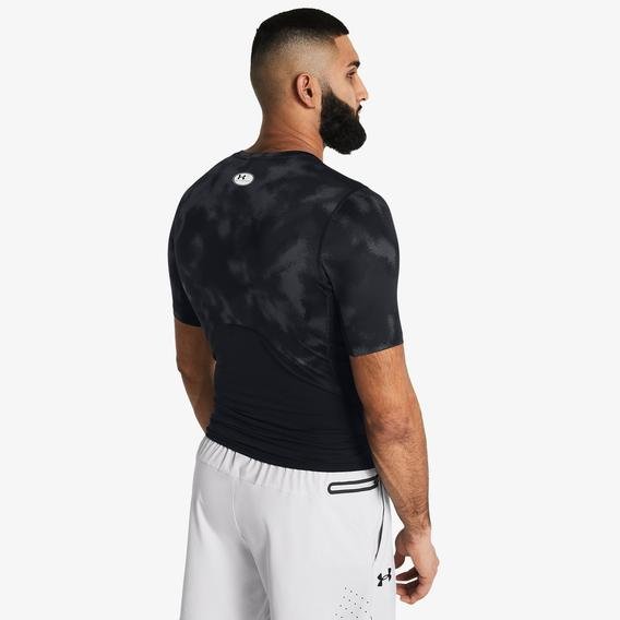 Under Armour HeatGear® Armour Baskılı Erkek Siyah Günlük Antrenman T-Shirt