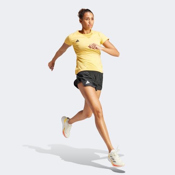 adidas Adizero E Tee Kadın Sarı Günlük T-Shirt