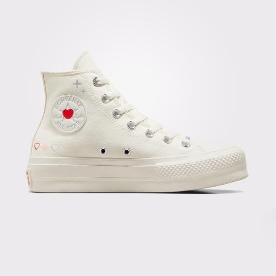Converse Chuck Taylor All Star Lift Platform Y2K Heart Kadın Krem Sneaker