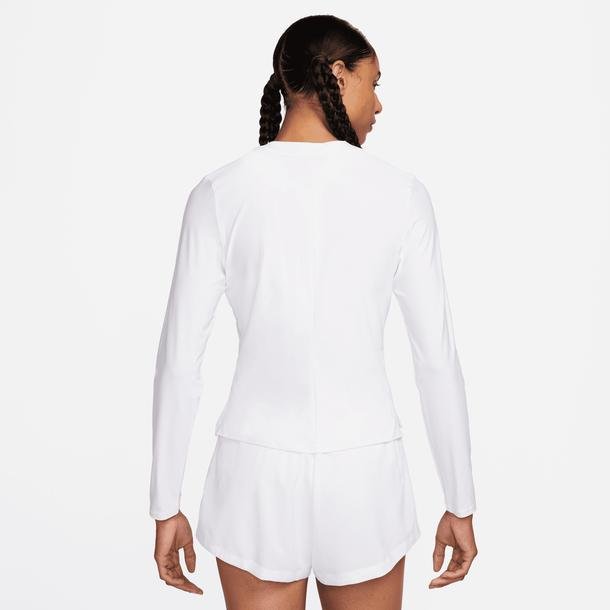 Nike Court Advantage Dri-Fit 1/4 Fermuarlı Kadın Beyaz Tenis T-Shirt