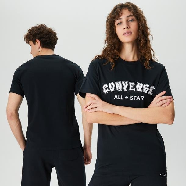 Converse Claic Fit All Star Center Front Unisex Siyah T-Shirt