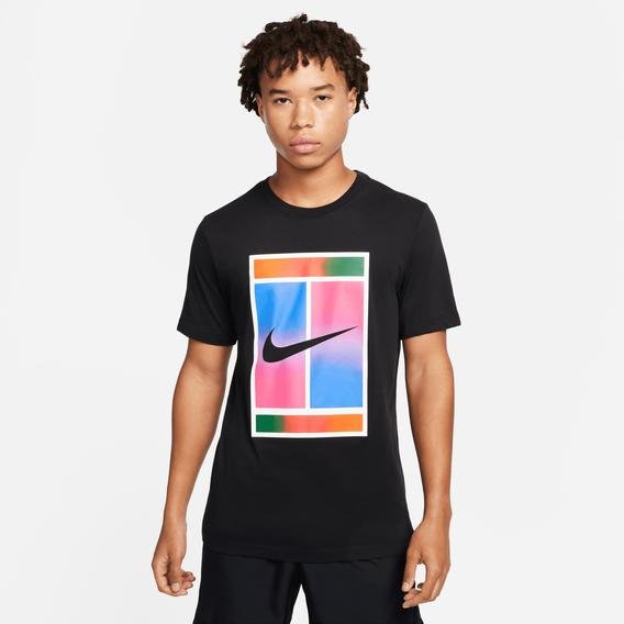 Nike Court Dri-Fit  Erkek Siyah Tenis T-Shirt
