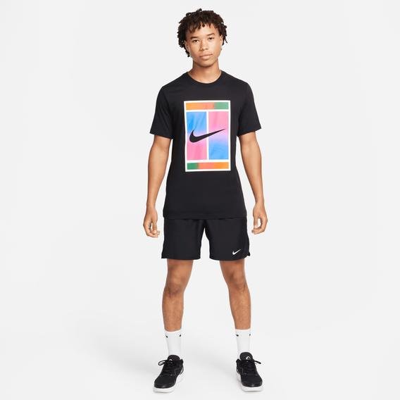 Nike Court Dri-Fit  Erkek Siyah Tenis T-Shirt