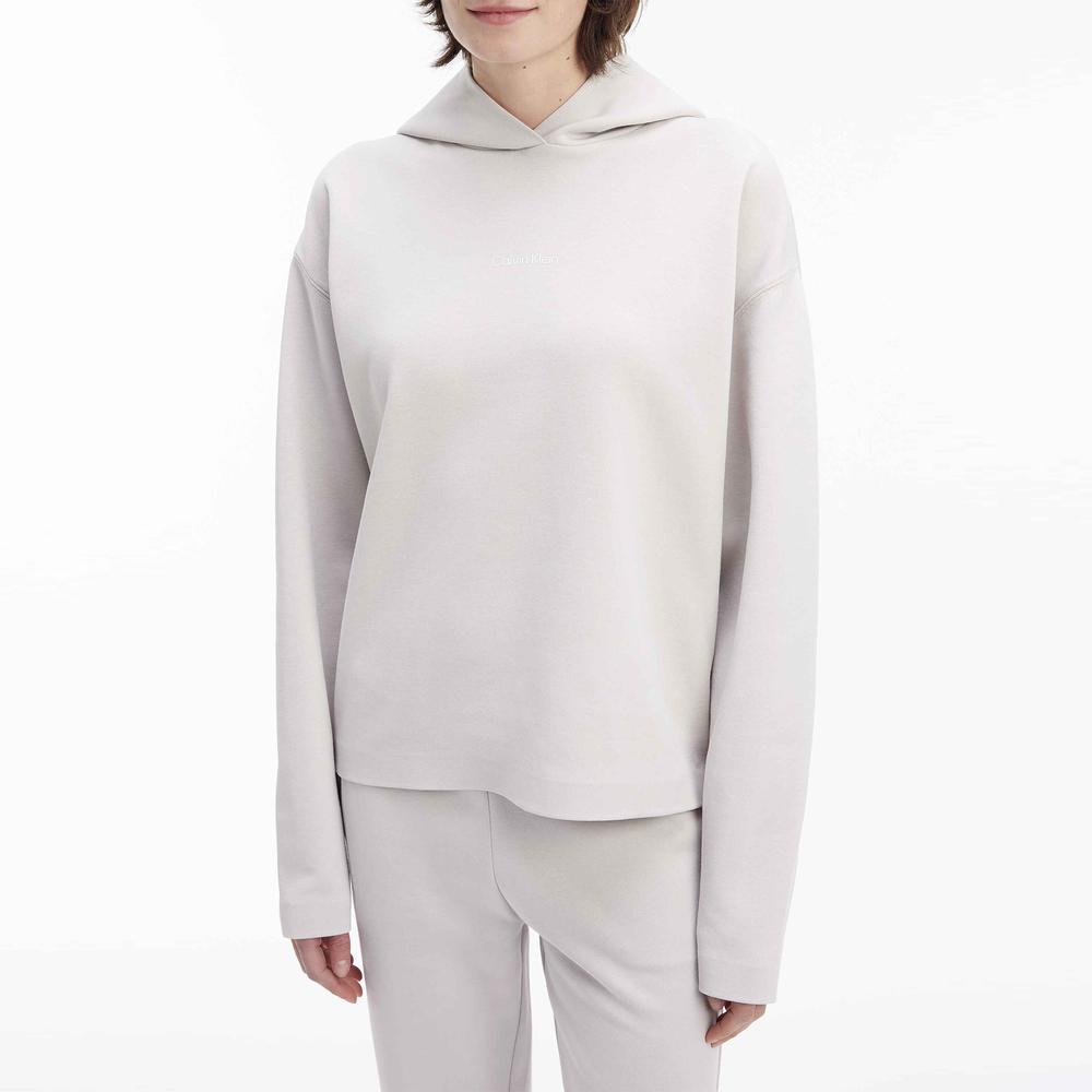 Calvin Klein Micro Logo Essential Krem Kadın Sweatshirt